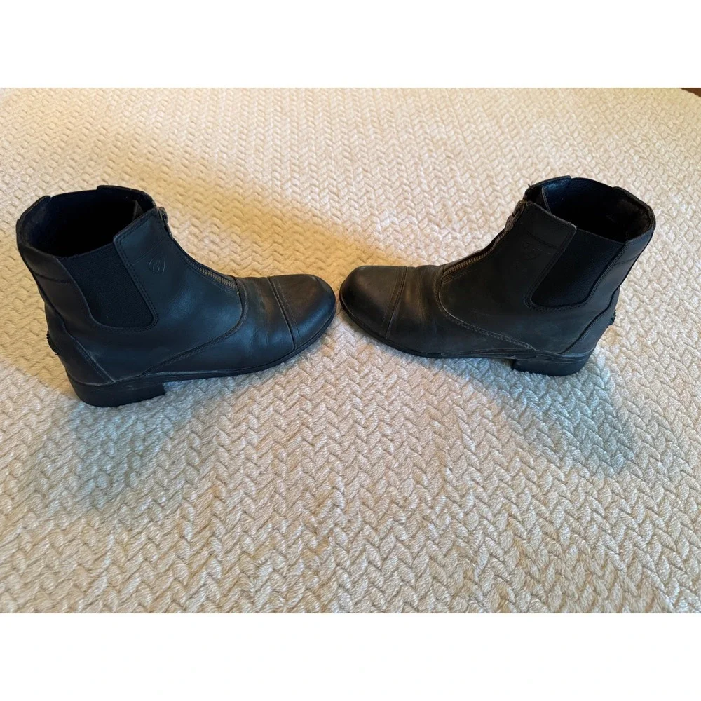 Ariat Heritage IV Zip Paddock Boots Black Leather Riding Equestrian US 3